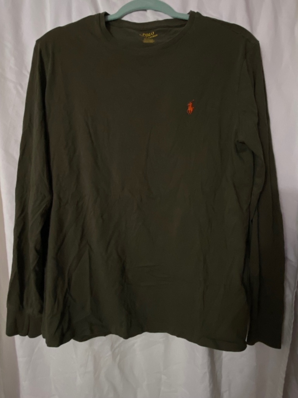 Polo Ralph Lauren Olive Green Long-Sleeve Men's T-Shirt